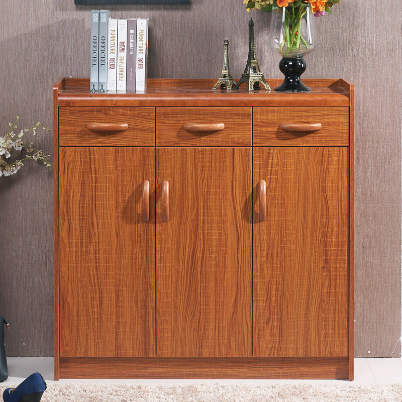 极速鞋柜 实木简约现代中式隔断色门厅收纳对P开门大容量门口储物