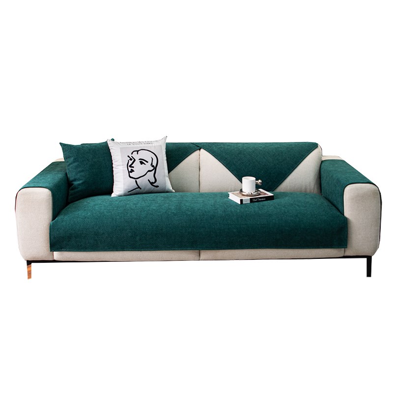 【特价】纯色雪尼尔沙发s四季通用防滑布艺现代坐垫子沙发套罩