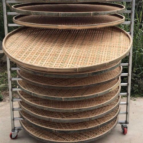 极速茶叶晾青架竹制品晾晒干货架铁架子农家晒Q东西竹筛子放置架