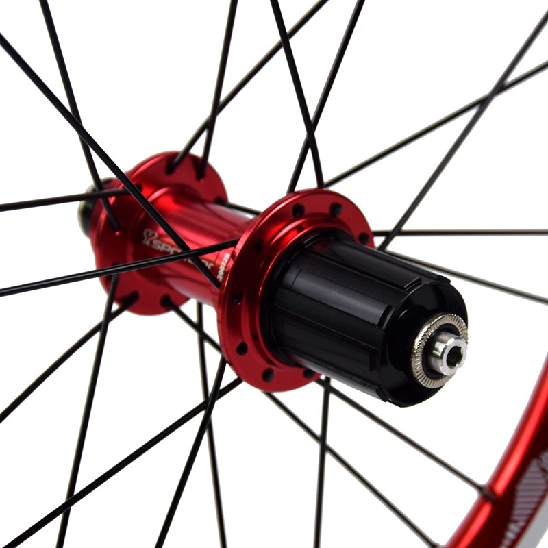 极速包邮16吋305铝合金轮组xV刹变速小轮车折叠车四培林自行车山