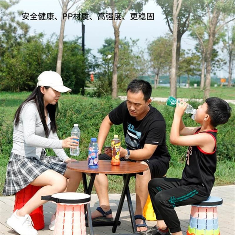 极速网红收缩折叠凳可调节伸缩便携式户外旅行钓鱼椅X子家用塑料
