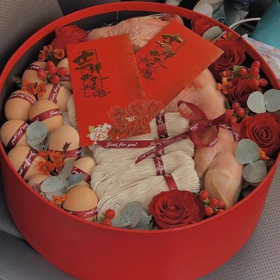 极速透明圆形鲜花水果包装盒空盒早生贵子花束礼盒心形Ydiy生日礼