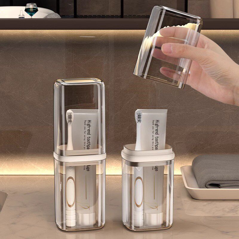 新品旅行洗漱杯牙刷收纳盒牙具牙刷旅游装漱口杯S旅行便携式电动