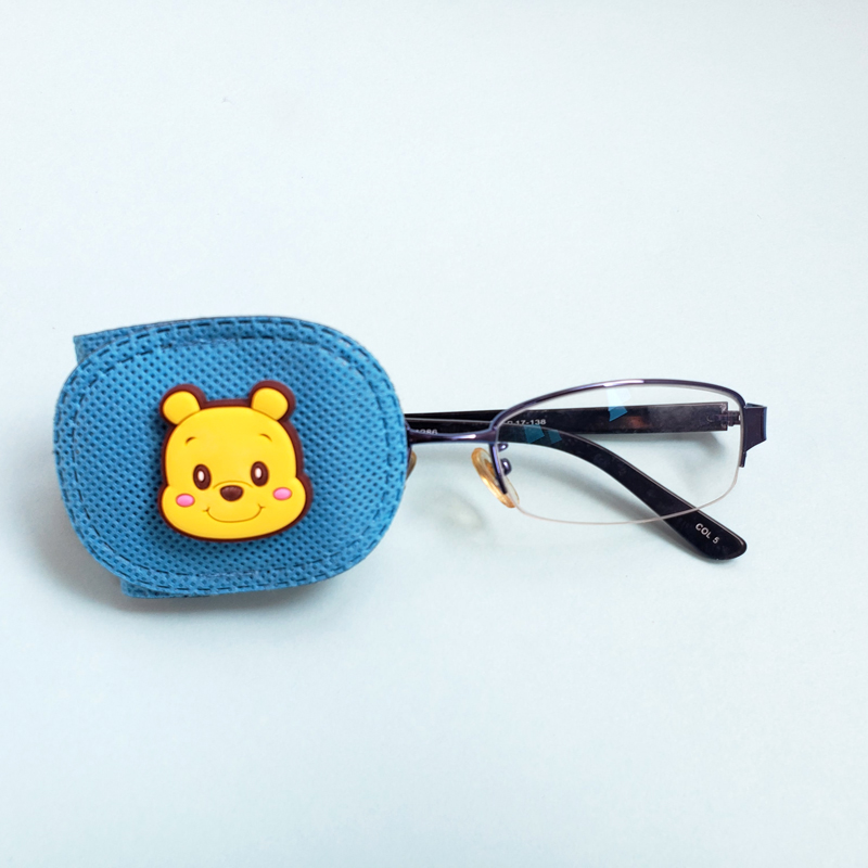 极速儿童弱视眼罩卡通眼镜遮盖布斜视G弱视矫正无纺布透气遮光单