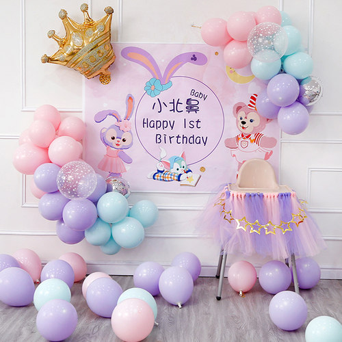 新品星黛露生日主题布置女孩儿童宝宝1一周岁装饰2兔子Z场景背景