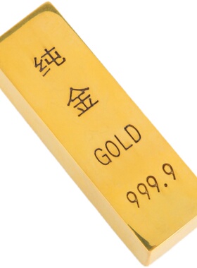 新品纯铜实心金条全铜摆件仿真仿古大号假金M砖金元宝黄铜金条工