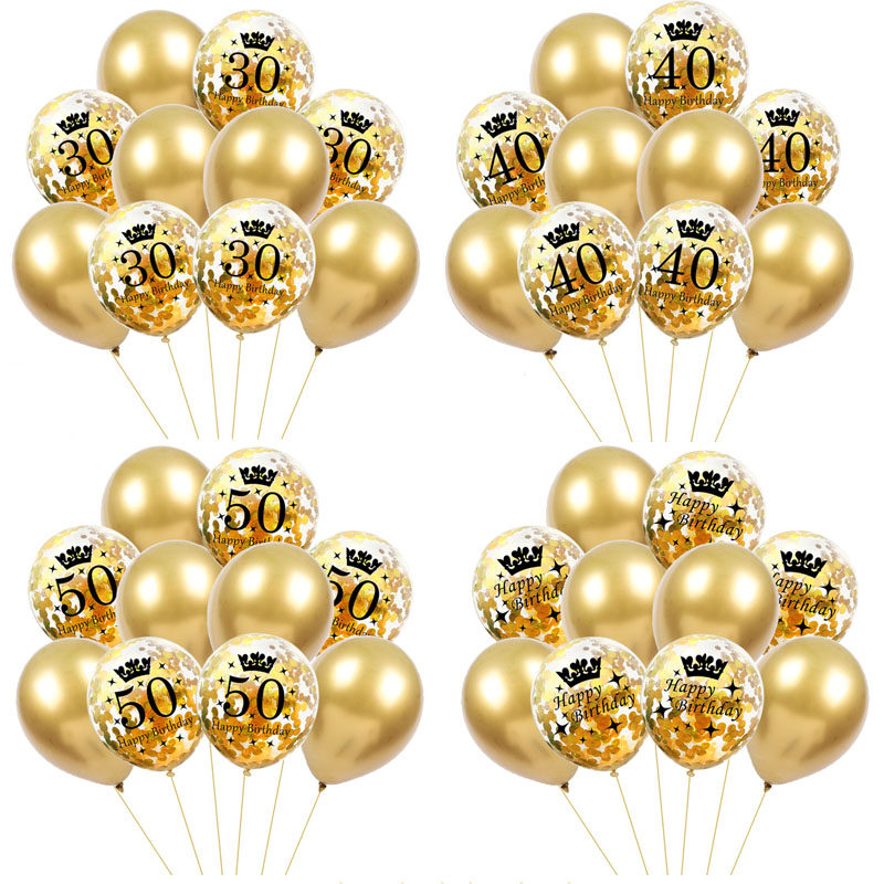 极速10pcs 30th 40th 50th 60th Birthday PaLrty Confetti Ballo
