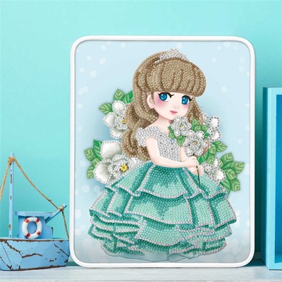 极速儿童ddiy贴钻画砖石创意立体点钻女孩黏贴画水晶钻石贴画生日