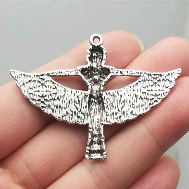 极速DIY饰品配件,4m2x56mm古银色天使 埃及女神吊坠,8.5元10个
