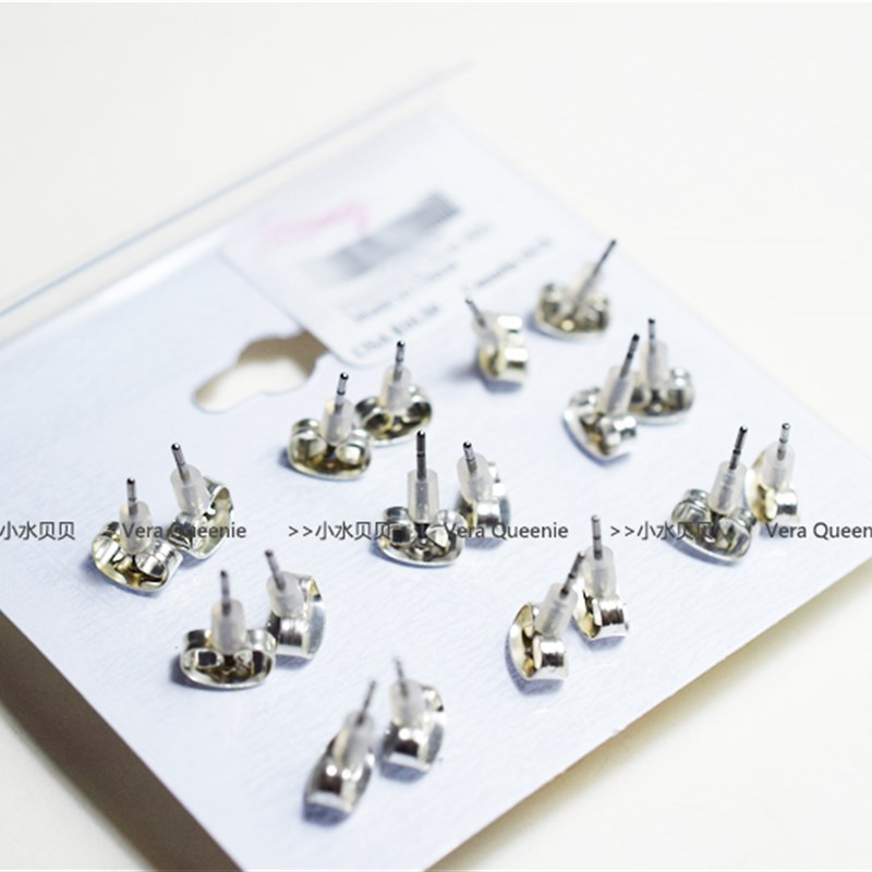 极速欧美a风 简约 塑料 花朵 素雅 一卡九 耳针S632