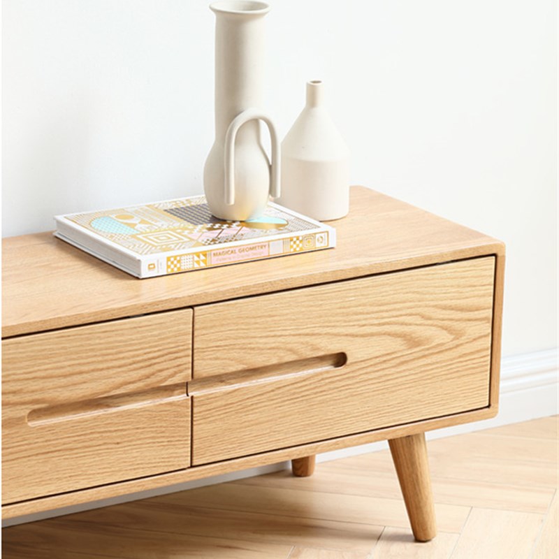 极速实木推拉g门移门电视柜北欧橡木源氏家用储物柜简约小户型客