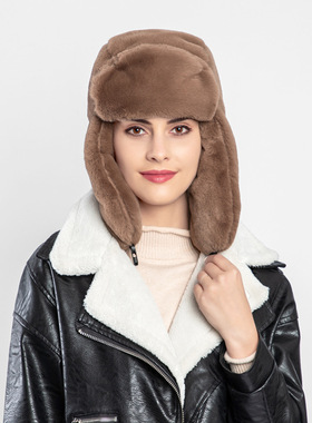极速Winter fcap with fleece warm ear cap outdoor riding wind