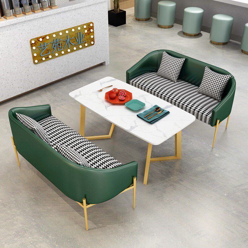 极速卡座沙发酒吧奶茶店桌椅w组合休闲服装店休息区咖啡厅餐桌家