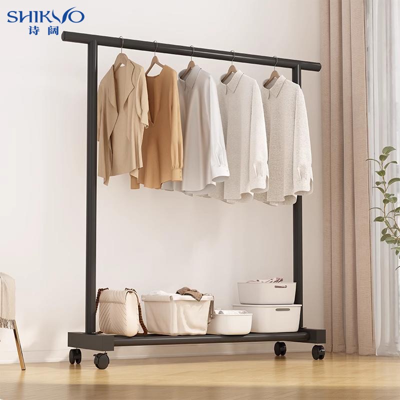 极速晾衣架落地家l用卧室立式衣杆挂衣服简易室内宿舍移动晒凉衣