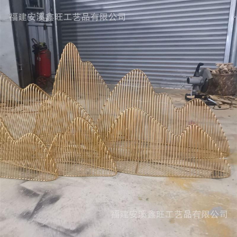 极速铁艺c假山摆件别墅酒店售楼部户外园林金属工艺装饰品落地造