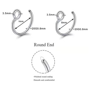 极速1Pcs Fake Piering Septum Nose Ring Fashion punkW Non Pie