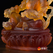 极速黄财a神铜像家用室内用品精美琉璃居家7寸财神中式 摆件