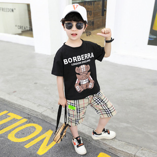 夏天儿童洋气小孩衣服潮装 极速童装 2022新款 套装 a男童夏装