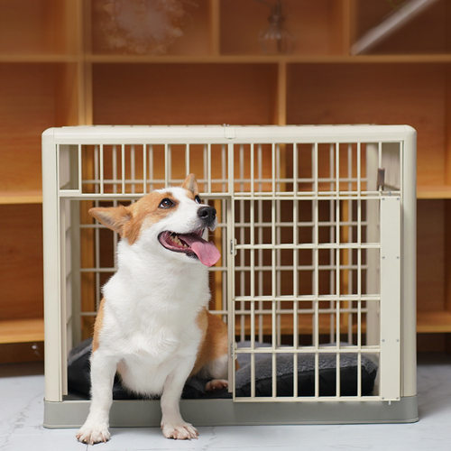 新品狗笼室内f中小型犬法斗泰迪柴犬狗笼子树脂围栏狗屋夏季狗窝