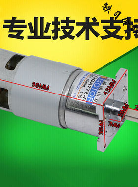 极速直流减速电机j12V/24V大功率大扭矩电动机慢速正反转调速小马