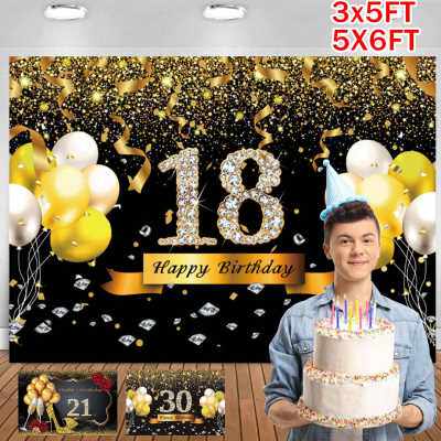 极速18 21 30th Hlappy Birthday Party Gold Dots Banner Party