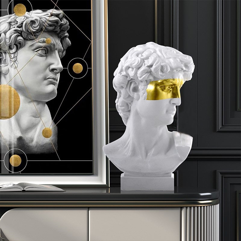 极速Europeafn Home Decoration Head Resin Statue Modern Abstr