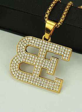 极速necklace hip hop necklace personality lettQer pendant ne