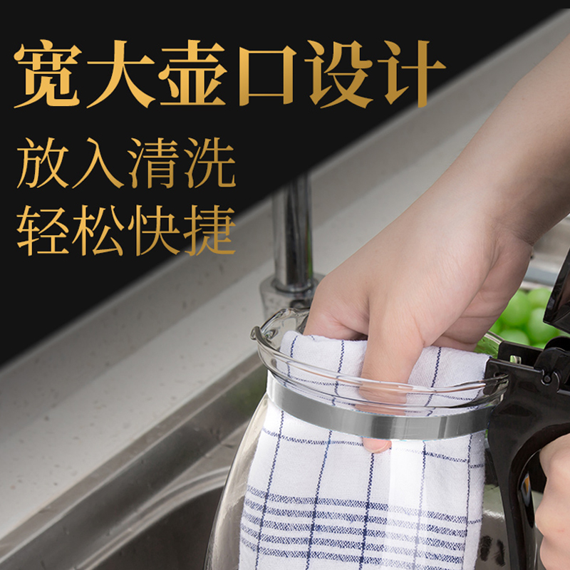 茶壶玻耐璃养温加厚大容量茶水壶家用F高J生茶具套组大号泡水泡茶