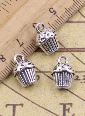 极速古银色DIgY吊坠 饰品配件 蛋糕 13x10x8mm 20个 Y10287