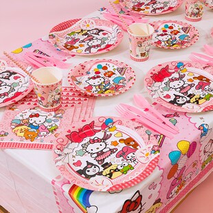 极速冰雪奇缘一次性餐具生日甜品台摆件I展示架儿童派对餐盘场景