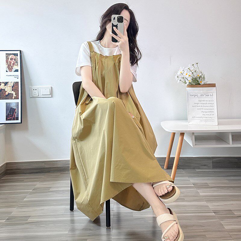 极速孕妇连衣裙套装时尚洋气时髦背带裙子两件套O2025夏季新款时