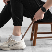 器老人孕妇长把提鞋 r拔子实木提鞋 拔子穿 黑胡桃木家用长柄鞋 新品