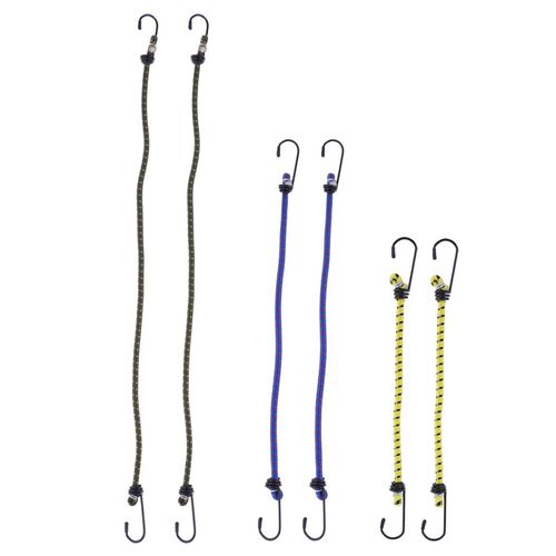 极速6pcs Elahstic Bungee Cord Set Luggage Straps Rope Hooks