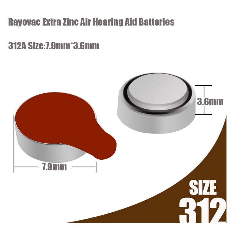 极速180 Pcs  Extra Zinc Air Hearing Aid BatterQies A312 312A