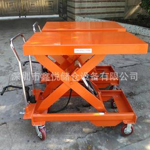 卸车剪叉固定升降台 1吨1.5吨2吨手动平台车移动液压平台车模具装