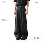 长裤 BLANKIN 垂感宽松休闲职业西装 男秋季 马吉拉cleanfit黑色西裤