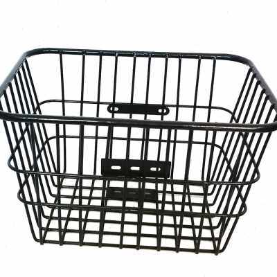 极速自行车筐 后座上的车筐中学生放书G包菜篮子加粗硬铁大号无盖