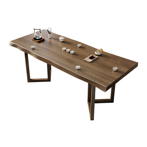 极速新中式实木茶桌小户型家用休闲会客泡L茶桌办公室禅意茶桌椅