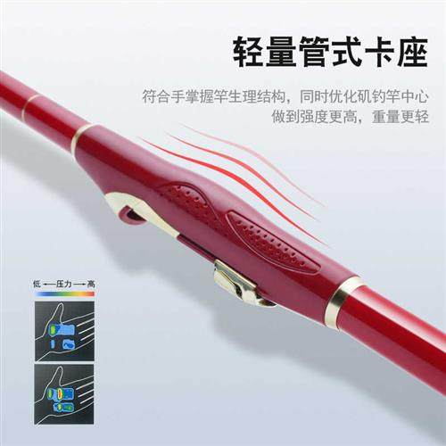 极速百客 矶钓竿中k国红高碳素1号2号3号3.6米4.5米5.3米矶竿长矶