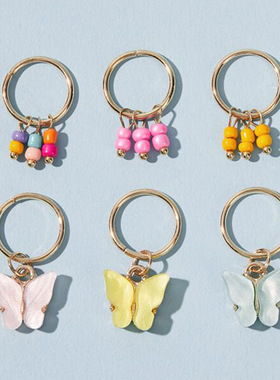 极速6pcs/eset Butterfly DIY Pendant Hair Accessories Hair Cl