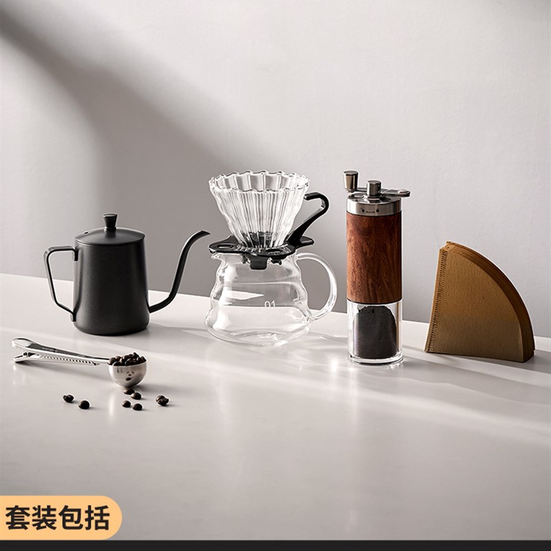 极速手冲咖啡壶套装专业手磨咖啡机全套家用煮咖啡器X具户外装备
