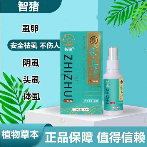 极速智猪五号蝨立净除阴蝨去蝨子头祛HF头蝨智猪喷剂去体蝨去蝨卵