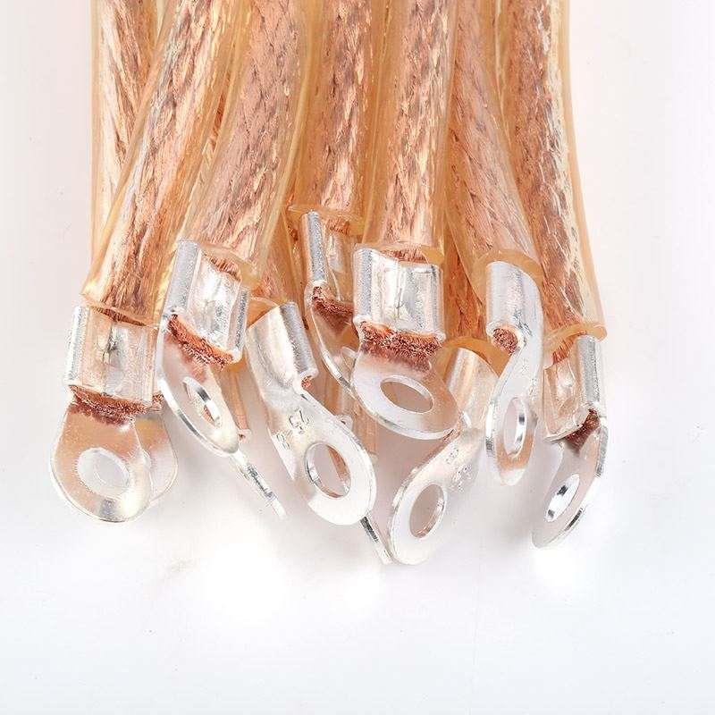 极速新品桥架接接地m线加塑款铜编织带透明接接地线软铜线透明护.