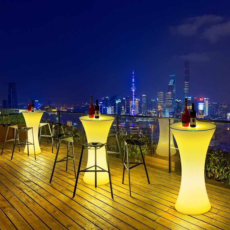 极速户外发光f吧台创意清吧酒吧桌椅高脚桌酒会活动桌椅休闲接待