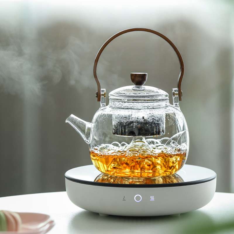 煮白茶专用玻璃壶小型电陶炉煮茶器耐高温蒸茶壶泡茶套装玻璃茶壶