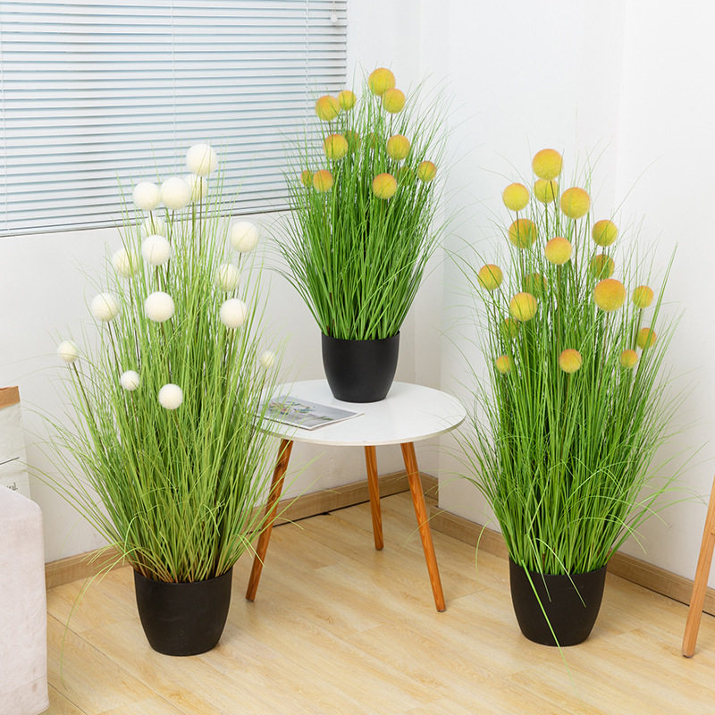 仿真植物圆球盆景盆栽北欧田园风格绿植餐厅门店开业装饰假花布置