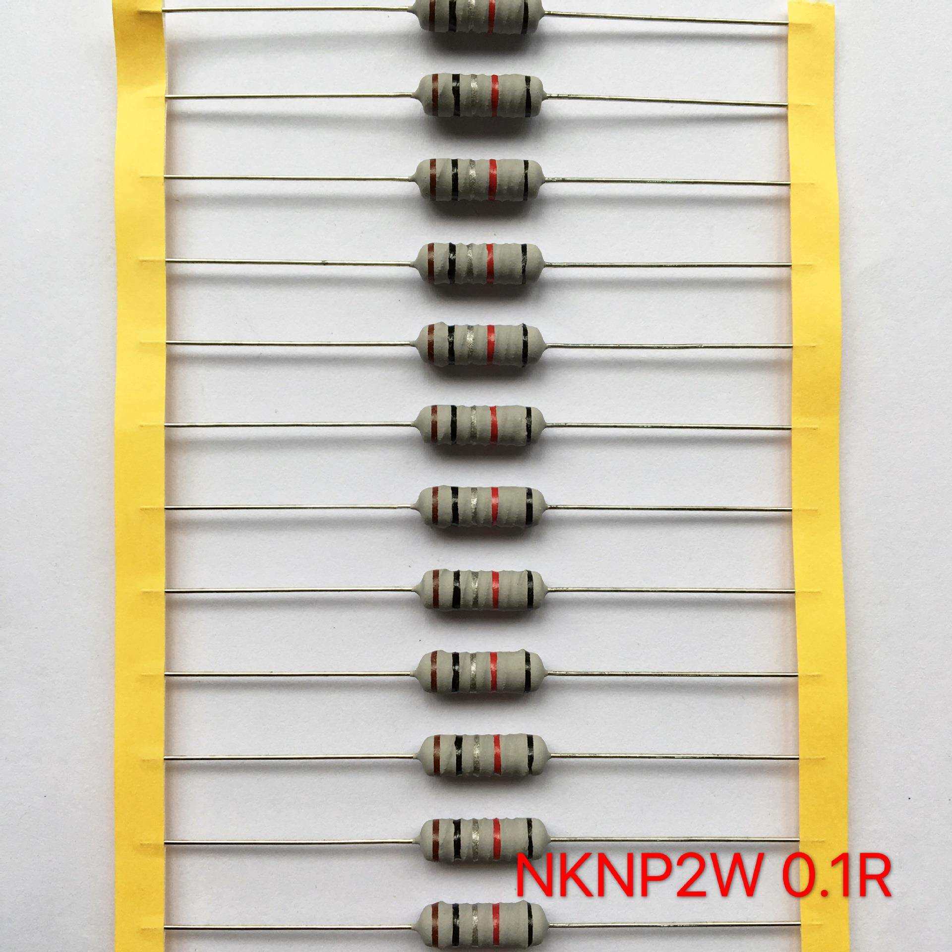 无感绕线电阻NKNP2W0R1渡锡铜线