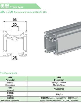 KBK铝合金轨道105无尘导轨125kg单梁悬挂轻轨吊KPK柔性轨道140
