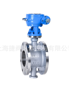 D343W-16P耐高温与腐蚀全不锈钢304涡轮驱动硬密封法兰连接蝶阀