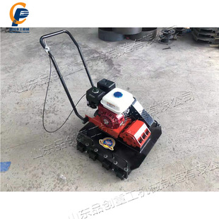 手推式汽油彩砖铺平机 马路地面彩砖压平机 人行道自动铺砖机